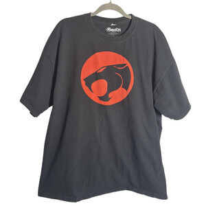 Thundercats Mens T Shirt Short Sleeve Black Red Logo 80s - Y2K 100% Cotton XXL